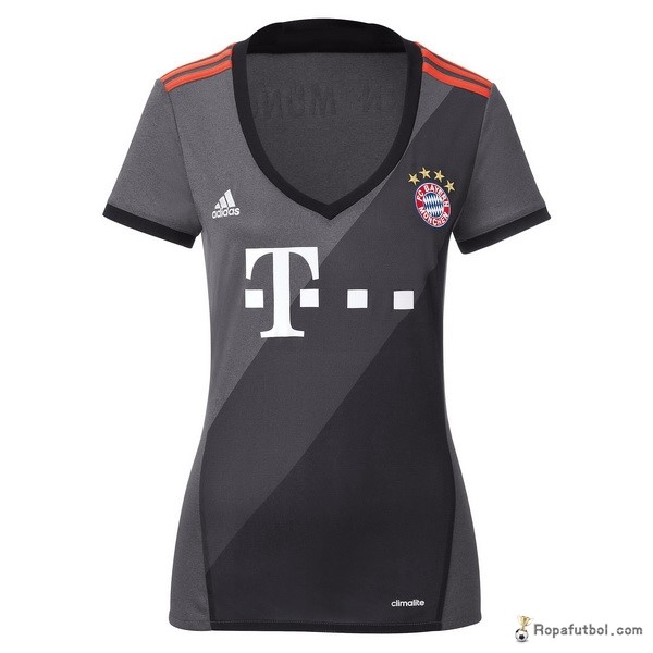 Camiseta Bayern de Múnich Replica Segunda Ropa Mujer 2016/17 Gris